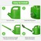 Plastic 1-Gallon Watering Can with Spout and Handle for Indoor & Outdoor Plant Care & Maintenance
